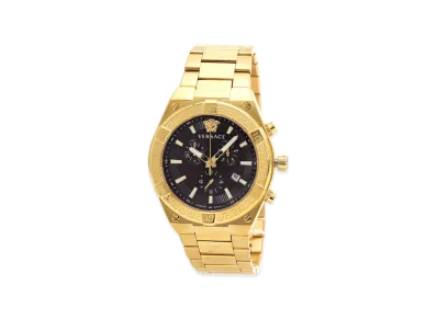 Versace Sporty Greca Quartz Medusa 45mm "Gold/Black"