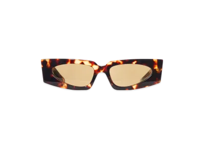 Valentino Women's Rectangular Acetate Sunglasses "Nude/Neutrals"