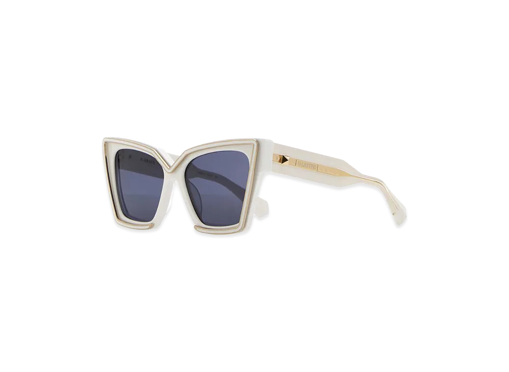 Valentino Women's Acetate V-Grace Sunglasses "White"