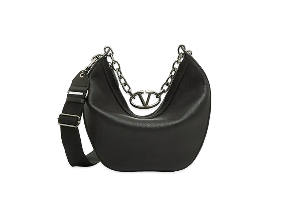 Valentino Vlogo Moon Bag "Black"