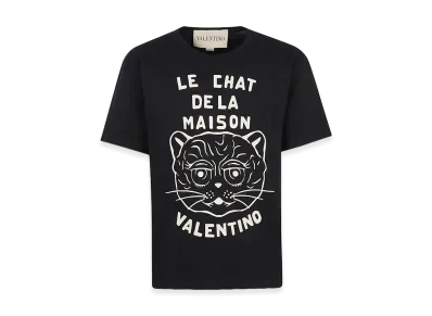 Valentino T-Shirt Le Chat De La Maison "Black"