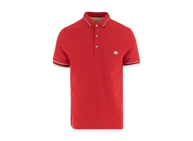 Valentino Cotton Pique Polo Shirt With Vlogo Patch "Red"