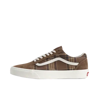 Vans Old Skool "Plaid Vintage Cocoa Brown"