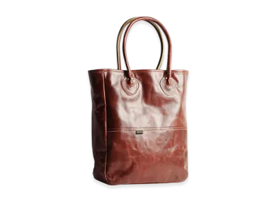 VANSON Jalana Exclusive Long Handle Simple Leather Tote Octagon "Brown Suede"