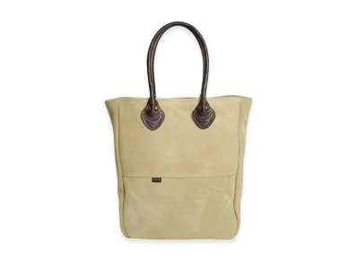 VANSON Jalana Exclusive Long Handle Simple Leather Tote "Tan Suede/Brown"