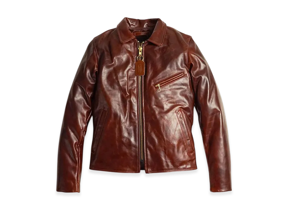 VANSON Enfield Collared Single Riders Octagon "Brown"