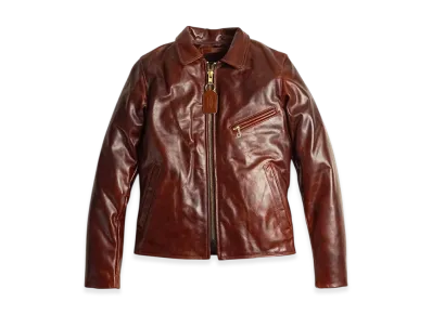 VANSON Enfield Collared Single Riders Octagon "Brown"