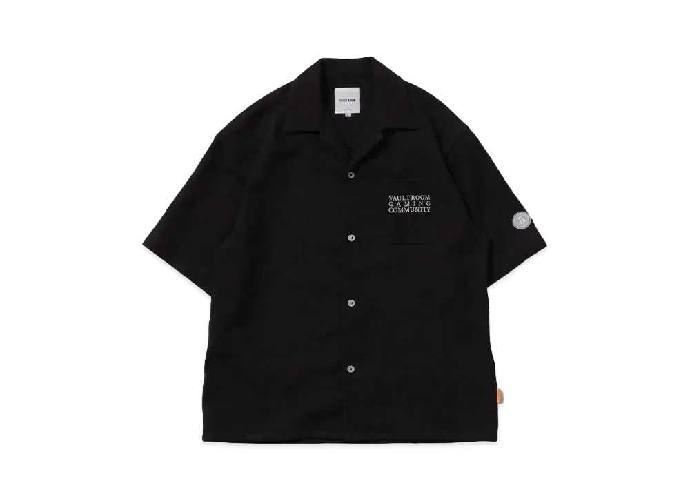 VAULTROOM VGC Open Collar Shirt "Black"
