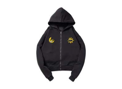 VAULTROOM x SOUL EATER Moon & Sun Dyed Zip Hoodie "Black"