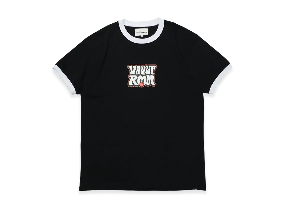VAULTROOM 70's Logo Trim Tee "Black/White"
