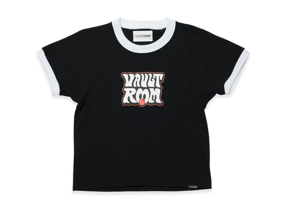 VAULTROOM Women's 70's Logo Trim Tee "Black/White"
