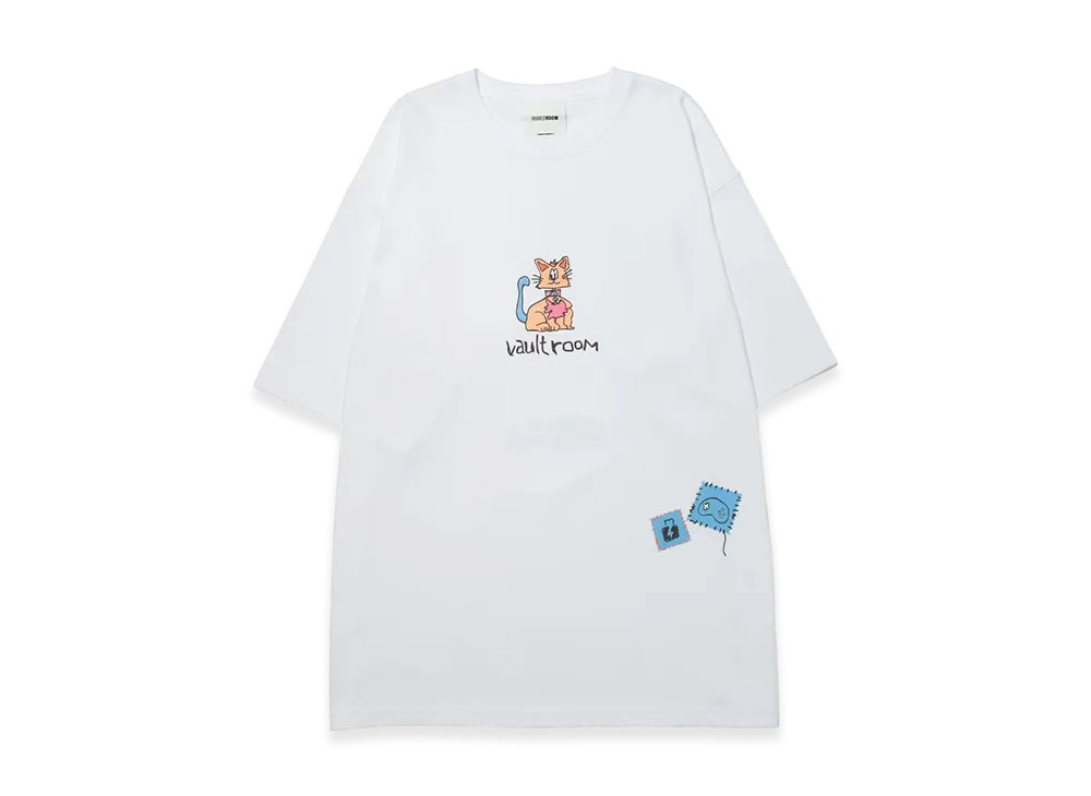 VAULTROOM Key Cat Doodle Tee "White"