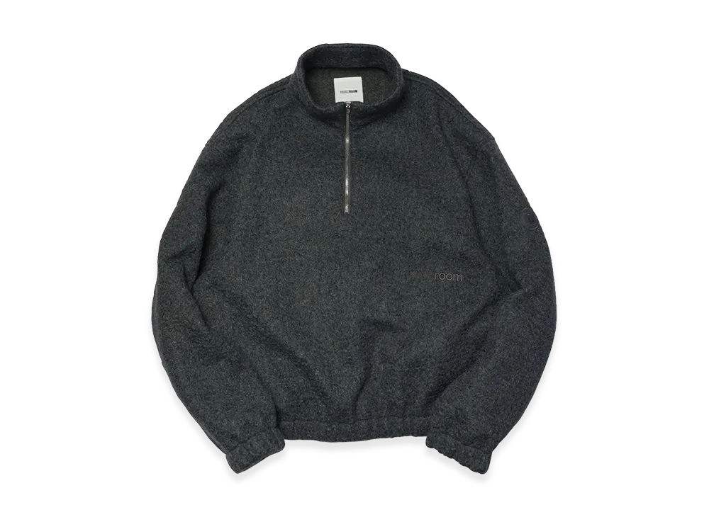 VAULTROOM Half Zip Boa Jacket "Charcoal"