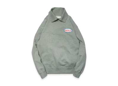 VAULTROOM Keyhole Round Patch Half Zip Sweat "Gray"
