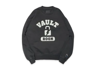 VAULTROOM College Logo Dyed Crewneck "Charcoal"