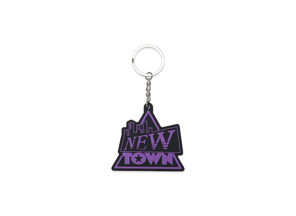 VAULTROOM x NEWTOWN Logo Rubber Key Chain "Purple"