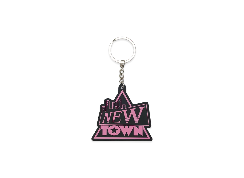 VAULTROOM x NEWTOWN Logo Rubber Key Chain "Pink"