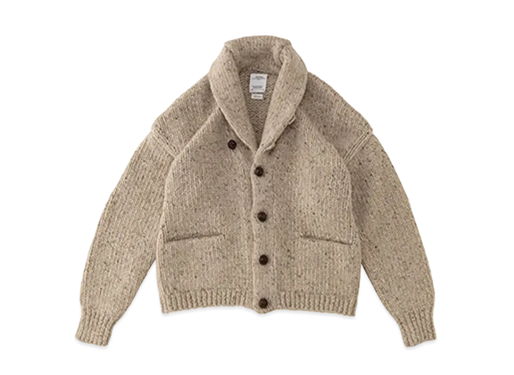 visvim COWICHAN SHORT HAND-KNIT "Ivory"