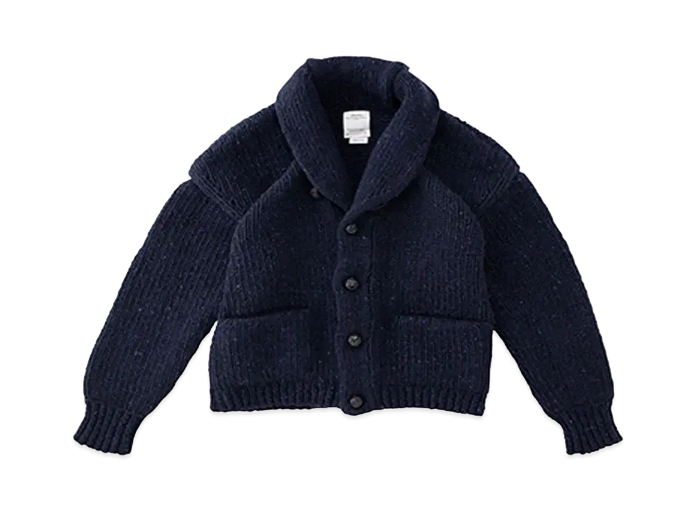 visvim COWICHAN SHORT HAND-KNIT "Navy"