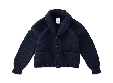 visvim COWICHAN SHORT HAND-KNIT "Navy"