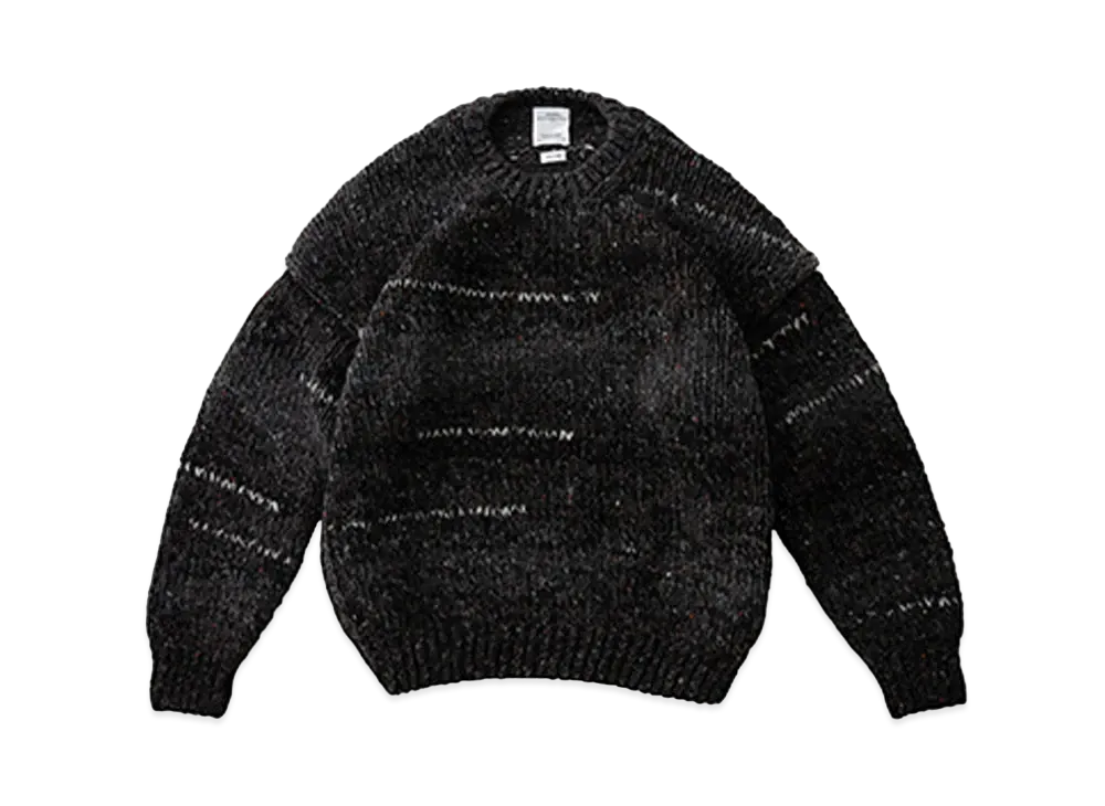 visvim AMPLUS CREW L/S GRADIENT HAND-KNIT "Charcoal"