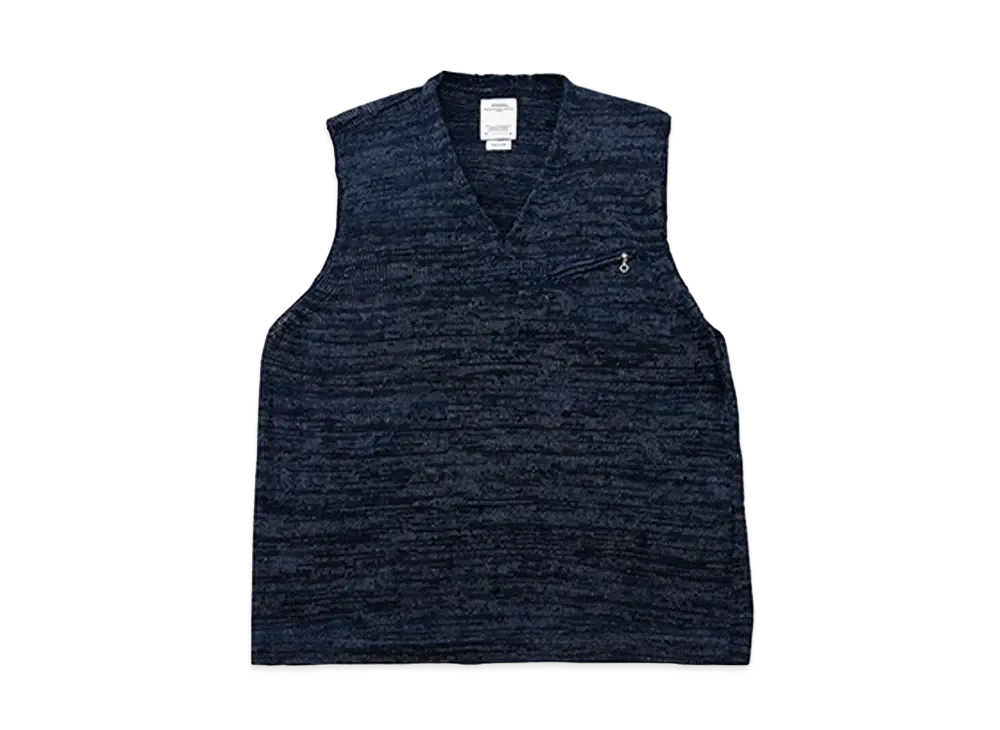 visvim BOBET V-NECK VEST "Navy"