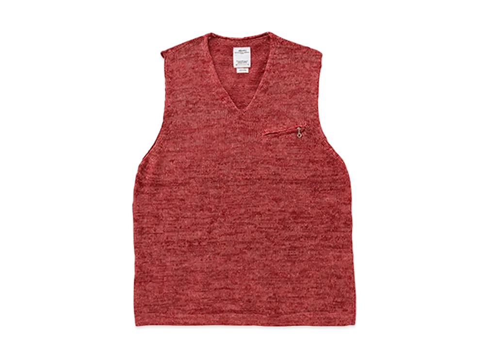 visvim BOBET V-NECK VEST "Red"