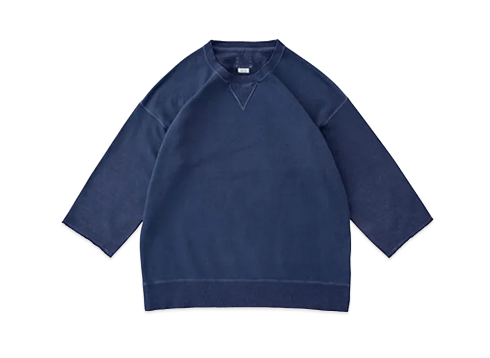 visvim JUMBO SWEAT 3/4 (UNEVEN DYE) "Navy"
