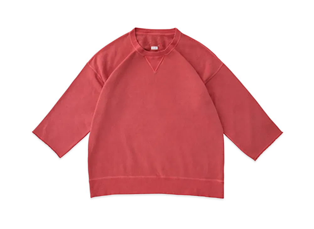 visvim JUMBO SWEAT 3/4 (UNEVEN DYE) "Red"