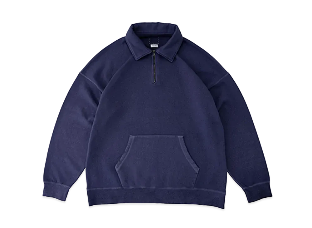visvim JUMBO SWEAT ZIP P.O. (UNEVEN DYE) "Navy"