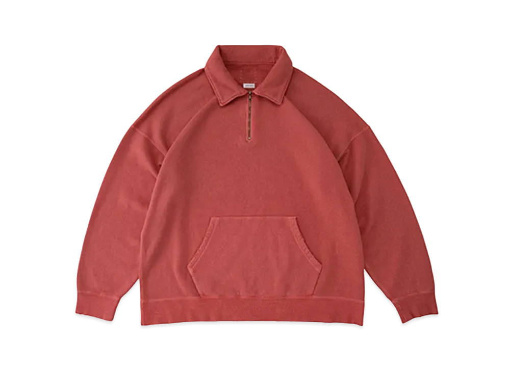visvim JUMBO SWEAT ZIP P.O. (UNEVEN DYE) "Red"