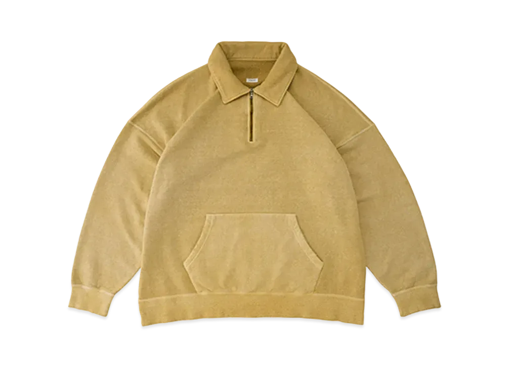 visvim JUMBO SWEAT ZIP P.O. (UNEVEN DYE) "Mustard"
