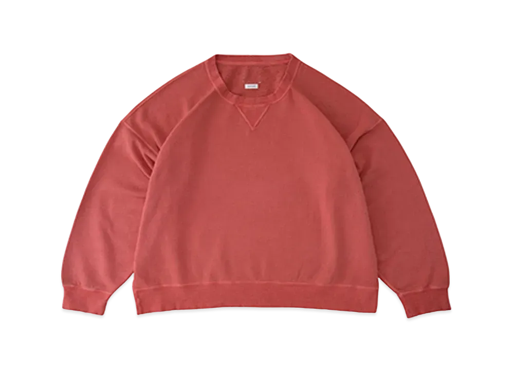 visvim AMPLUS SWEAT L/S (UNEVEN DYE) "Red"