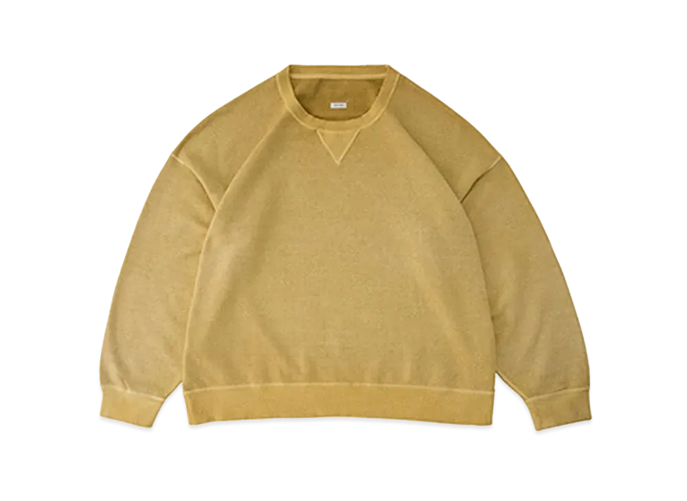 visvim AMPLUS SWEAT L/S (UNEVEN DYE) "Mustard"