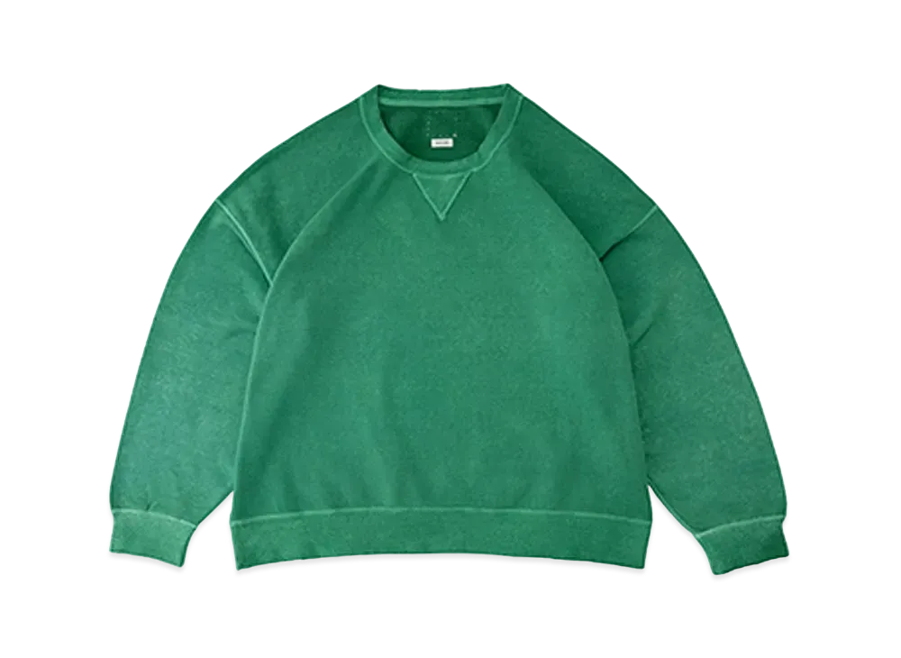 visvim AMPLUS SWEAT L/S (UNEVEN DYE) "Green"