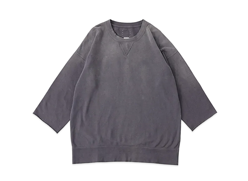 visvim JUMBO SWEAT 3/4 CRASH "Navy"