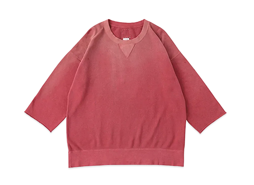 visvim JUMBO SWEAT 3/4 CRASH "Red"