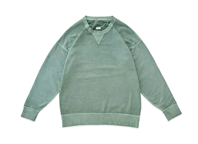 visvim JUMBO SWEAT L/S (UNEVEN DYE) "Lt.Green"