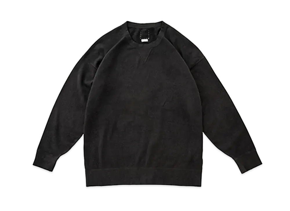 visvim JUMBO SWEAT L/S (UNEVEN DYE) "Black"
