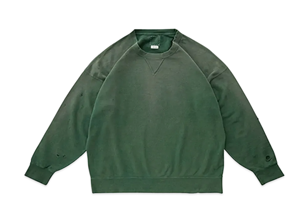visvim AMPLUS CREW L/S CRASH "Green"
