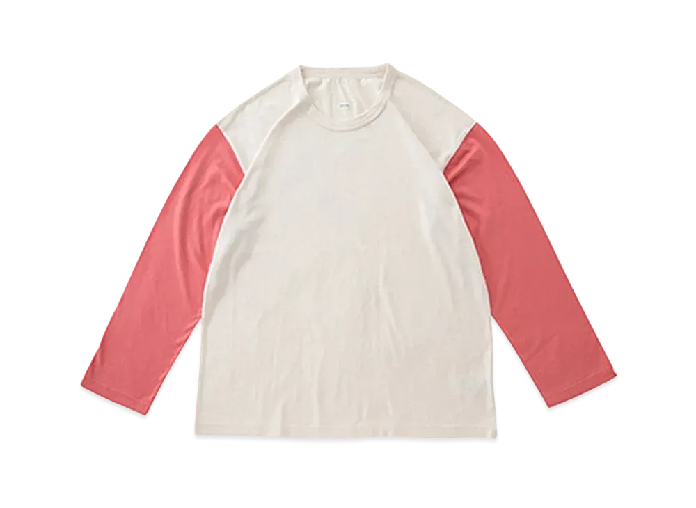 visvim BASEBALL TEE L/S (C/WS) "Pink"