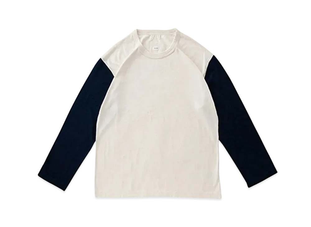 visvim BASEBALL TEE L/S (C/WS) "Navy"