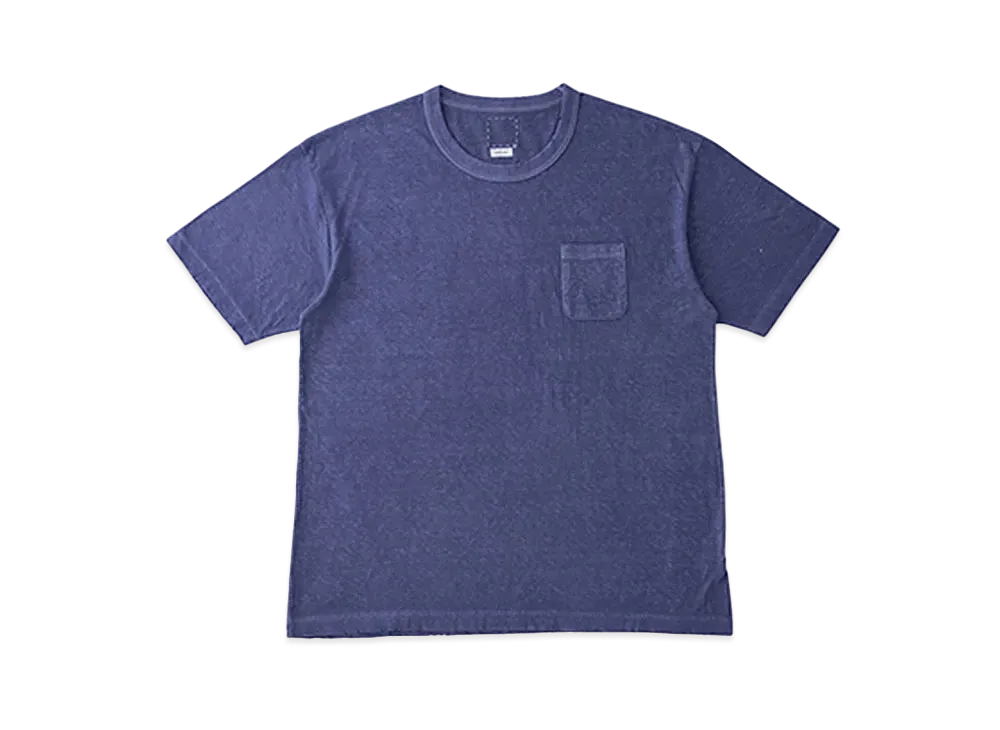 visvim JUMBO TEE S/S (UNEVEN DYE) "Navy"