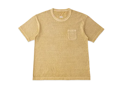 visvim JUMBO TEE S/S (UNEVEN DYE) "Mustard"