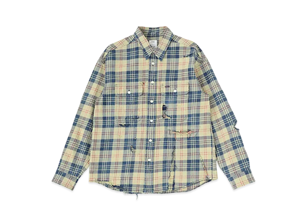 visvim LUMBER CHECK L/S CRASH 