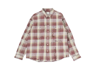 visvim LUMBER CHECK L/S CRASH "Red"