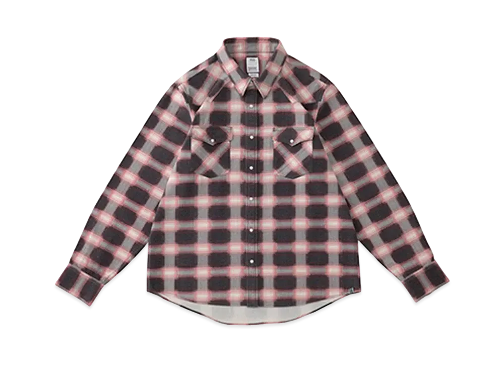 visvim BANDITO KHADI CHECK L/S "Red"