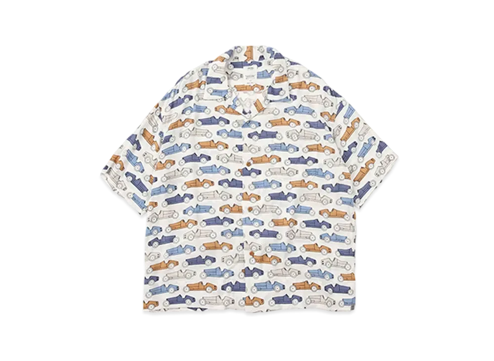 visvim CABAN SHIRT S/S OPEN WHEELER "White"