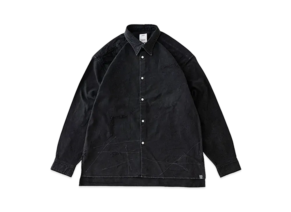 visvim TRAVAIL SHIRT L/S CRASH "Black"