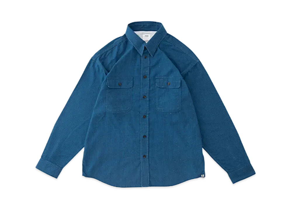 visvim LUMBER KHADI CHECK L/S "Blue"